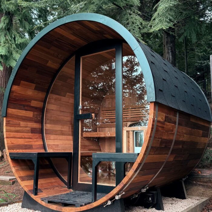 Nordic Cedar Barrel Sauna — 4 Person